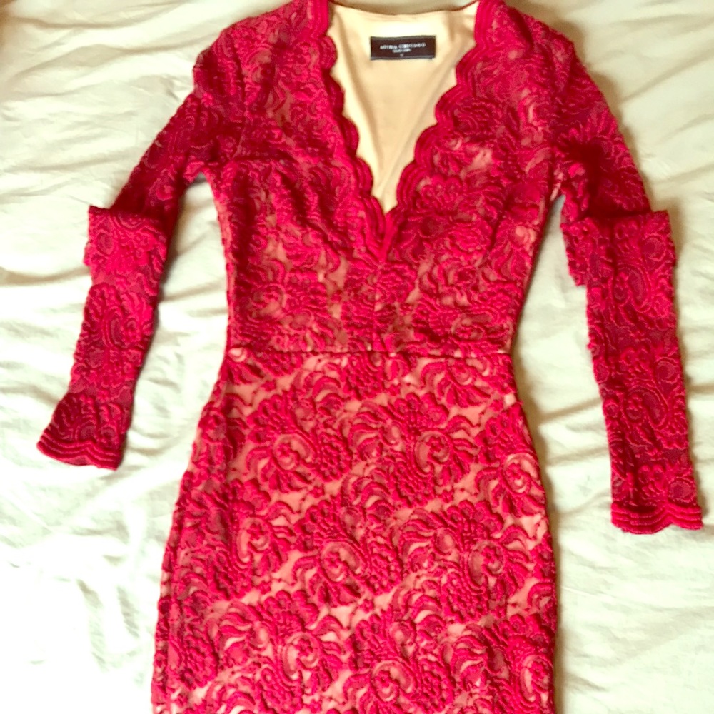 Red Lace Bodycon dress-Akira 🔥